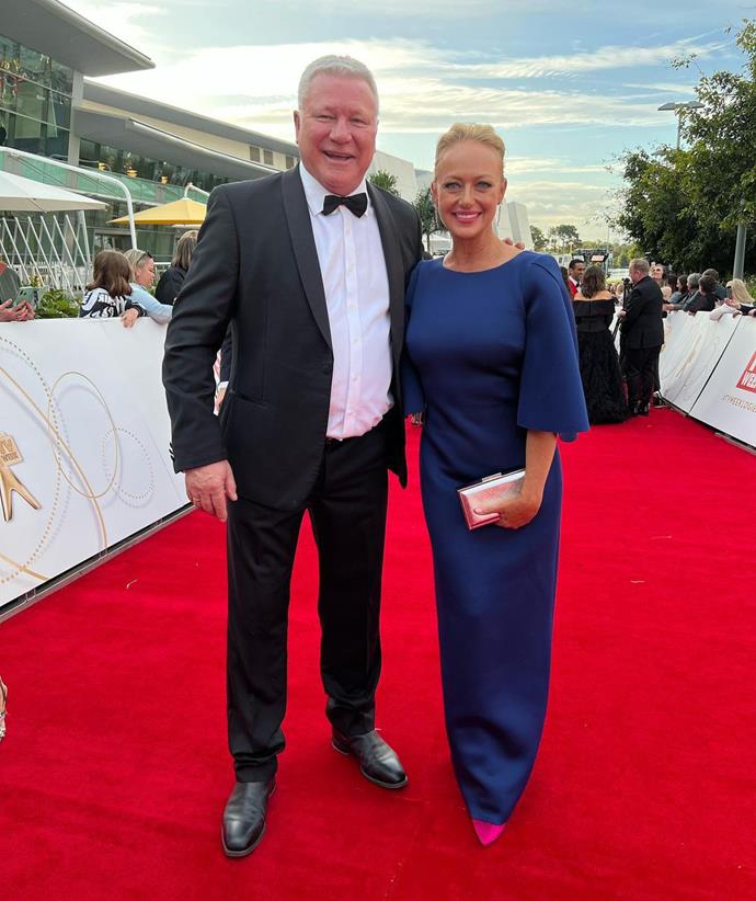 They scrub up more than alight! *The Block* hosts Scott Cam and Shelley Craft ditched their on-site work boots for a tuxedo and a floor-length blue gown.