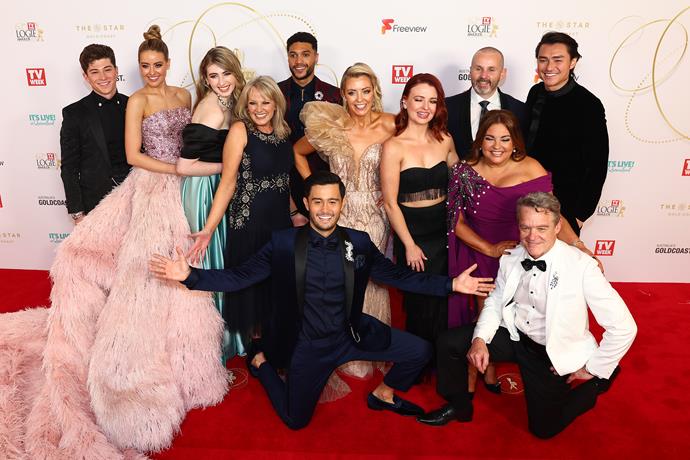 Their final Logies: The cast of *Neighbours* couldn't have looked happier.