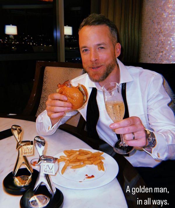 *TV WEEK* Gold Logie winner Hamish Blake celebrated in style - treating himself to some much-deserved room service. Zoë Foster-Blake documented the moment to her Instagram, penning: "A golden man, in all ways."