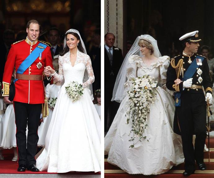On their wedding days, Catherine and Diana's dresses became pieces of fashion history. The Duchess of Cambridge, like her mother-in-law, also refused to "obey" her husband in her vows.