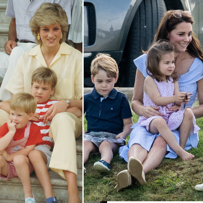 Diana and Kate ignored strict royal protocol and weren't afraid to show affection with their children.