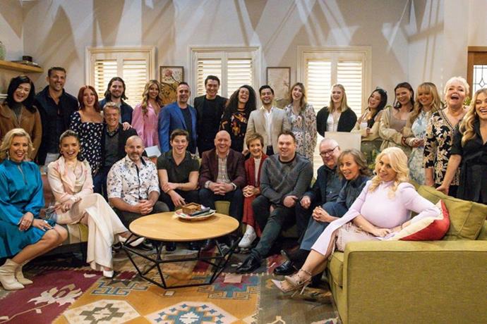 Past and present Ramsay Street stars gathered together on set in Melbourne for one final hurrah.