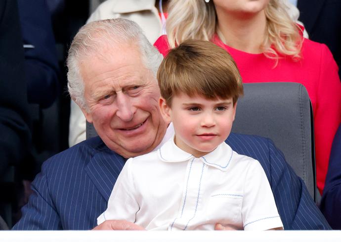 Prince Charles (pictured with grandson Louis) was reportedly "very emotional" when he met Lilibet.