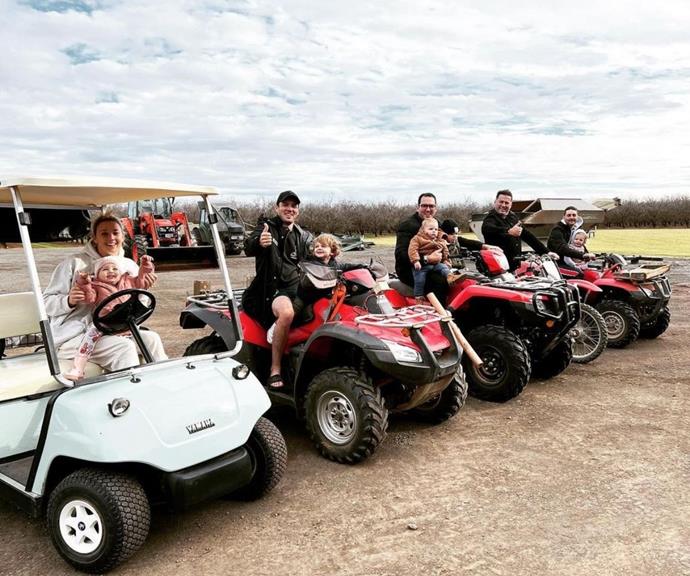 Karl, Jas, and Harper went on a family holiday with the rest of the Stefanovic clan. 
<br><br>
They clearly had a great time on their buggies while enjoying a "family weekend in the Griff 🌳♥️."
