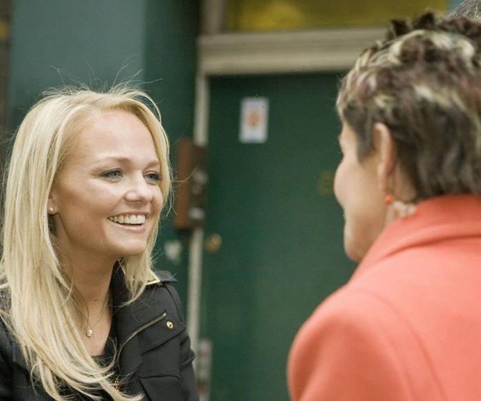 **Emma Bunton**
<br><br>
When [Karl](https://www.nowtolove.com.au/celebrity/neighbours/alan-fletcher-neighbours-ending-71294|target="_blank") and Susan took a trip to London in 2007, they bumped into former Spice Girl Emma Bunton. While Karl didn't recognise Emma from a bar of soap, Susan couldn't help but gush and revealed she was a big fan of Baby Spice!