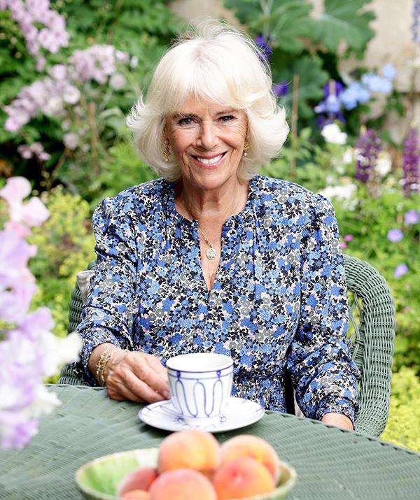 Camilla, Duchess of Cornwall grew the peaches featured in her official birthday portraits.