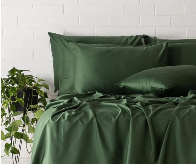 **Sateen sheet set in forest green, $189 (usually $229) at [Bhumi](https://go.linkby.com/FWMGETTQ/collections/organic-cotton-bedding/products/sateen-organic-cotton-sheet-set-forest-green|target="_blank"|rel="nofollow")**<br><br>
Is he prone to a cheeky afternoon nap? Set the scene with this buttery soft sateen sheet set. In a gorgeous forest green hue, he'll be thanking you for years to come. 
<br><br>
**[SHOP NOW](https://go.linkby.com/FWMGETTQ/collections/organic-cotton-bedding/products/sateen-organic-cotton-sheet-set-forest-green|target="_blank"|rel="nofollow")**