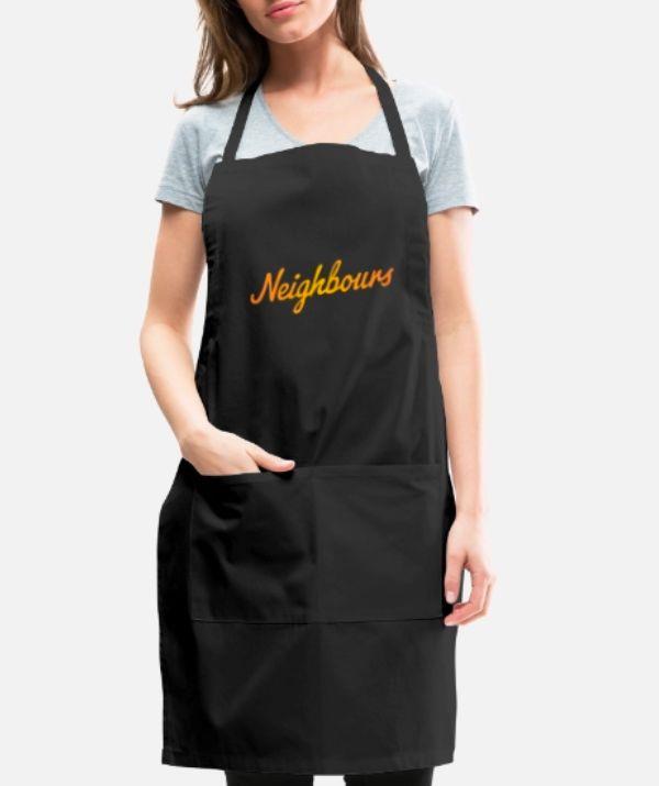 **[Retro *Neighbours* apron, Spreadshirt, $34.99](https://www.spreadshirt.com.au/shop/design/retro+neighbours+artisan+apron-D6217792ba2008179d2bb44e1?sellable=VR3mx5Gk4OHVdXdjGxqw-1429-35|target="_blank")**
<br><br>
Invite your friends over for a Ramsay Street themed BBQ and rock this *Neighbours* apron while you're at it!
<br><br>
