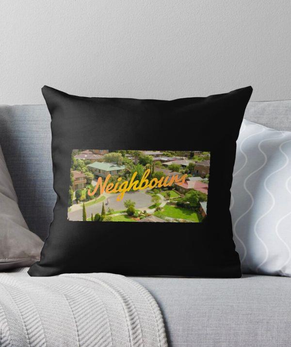 **[Classic *Neighbours* logo throw pillow, Redbubble, $29.61](https://www.redbubble.com/i/throw-pillow/Classic-Neighbours-Logo-by-chrismick42/38425741.5X2YF?country_code=AU|target="_blank")**
<br><br>
Or this one!
<br><br>