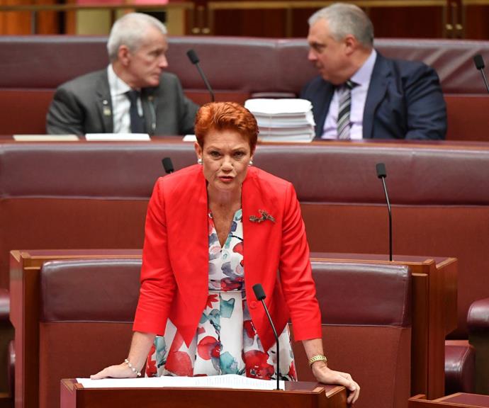 Pauline Hanson stormed out of parliament during the Acknowledgement of Country.