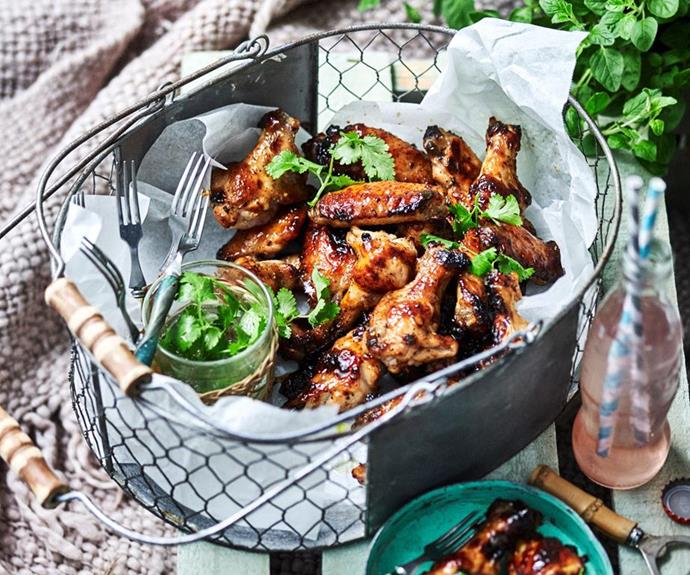 **Sticky chicken wings**<br>
Who could resist a bowl of Asian-style sticky wings? Great for the barbecue, kids' parties… any occasion, really.
<br><br>
***[Get the full Australian Women's Weekly recipe here.](https://www.womensweeklyfood.com.au/recipes/sticky-chicken-wings-23609|target="_blank")***