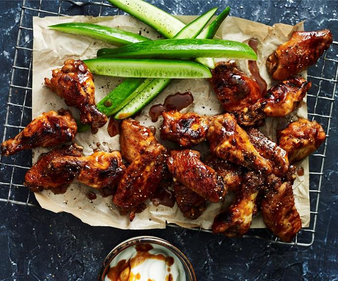 **Buffalo chicken wings**<br>
Some like it hot!
<br><br>
***[Get the full Australian Women's Weekly recipe here.](https://www.womensweeklyfood.com.au/recipes/buffalo-chicken-wings-32809|target="_blank")***