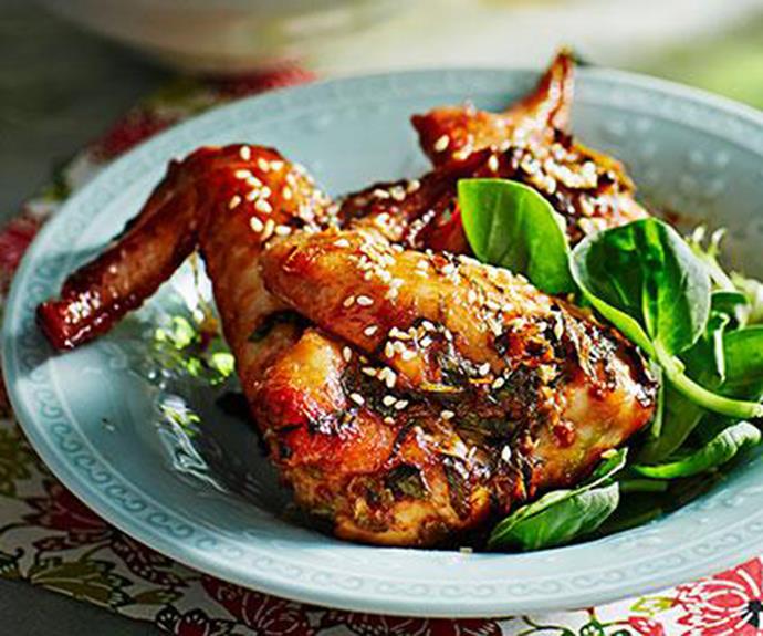 **Sticky sesame chicken wings**<br>
Mix it up with this delicious take on the classic recipe.
<br><br>
***[Get the full Australian Women's Weekly recipe here.](https://www.womensweeklyfood.com.au/recipes/sticky-sesame-chicken-wings-25724|target="_blank")***