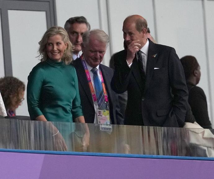 Sophie, Countess of Wessex and Prince Edward at the Commonwealth Games opening ceremony.