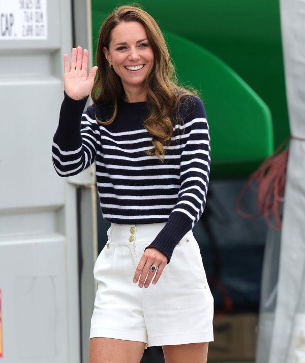 All aboard! Catherine cut a nautical figure with her latest appearance.