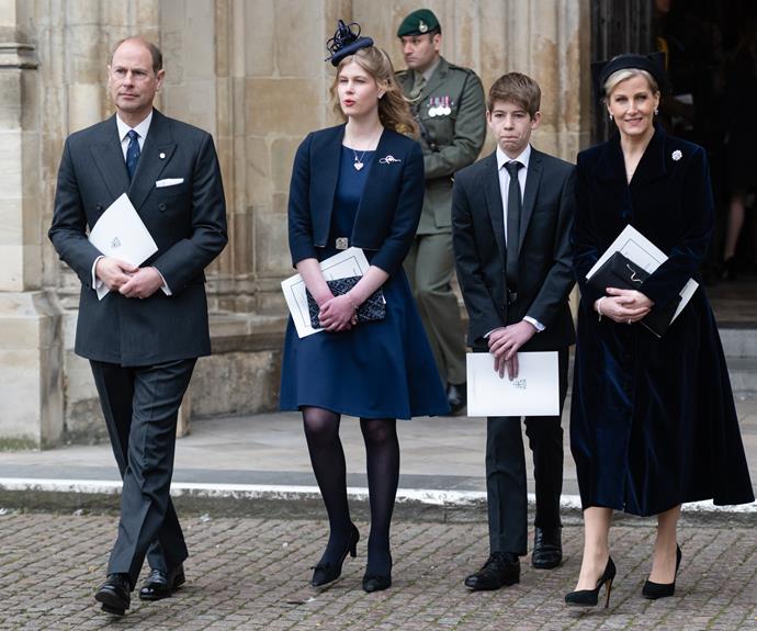 The whole family attended a service honouring Prince Philip's life one year after his death in April 2022.