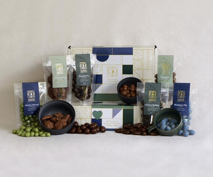 **Father's Day chocolate gift box, $89.95 at [Hardtofind](https://www.hardtofind.com.au/258632_fathers-day-chocolate-gift-box|target="_blank"|rel="nofollow")**<br><br>
Does he have an undeniable sweet tooth? This gift box will satisfy any sweet cravings he may have with a variety of decadent chocolates - all wrapped in an elegant Father's Day-themed gift box.<br><br>
**[SHOP NOW](https://www.hardtofind.com.au/258632_fathers-day-chocolate-gift-box|target="_blank"|rel="nofollow")**