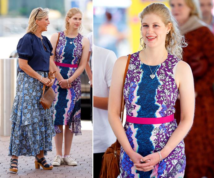 Lady Louise Windsor made her Commonwealth Games debut on day four in a delightful Peter Pilotto dress she borrowed from mum Sophie's closet. In typical teen fashion, the 18-year-old paired her frock with white sneakers.