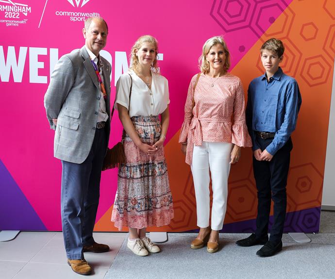 The Wessex family went for smart casual once again - Edward, Sophie and James opting for slacks and shirts while Louise donned a fun printed skirt.