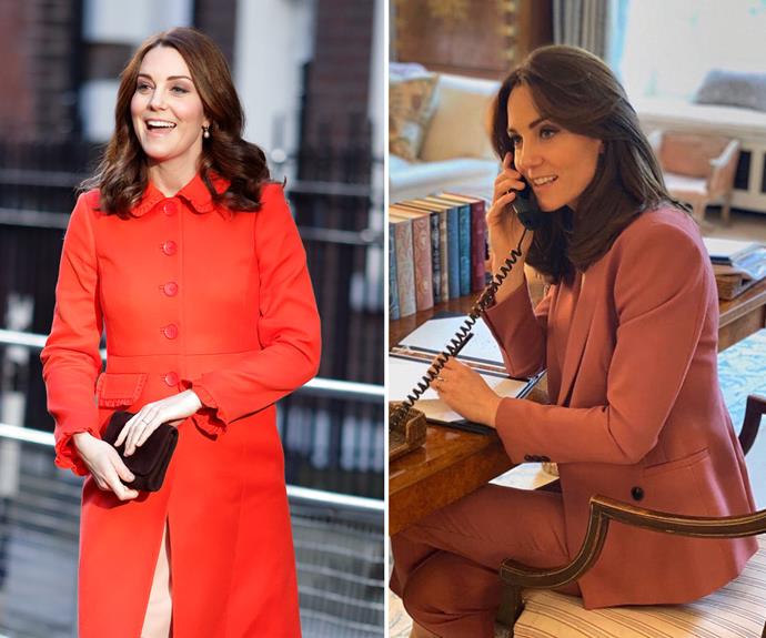 The Duchess of Cambridge has been photographed without here multiple times throughout her 11-year marriage to William - here in 2018 and 2020.