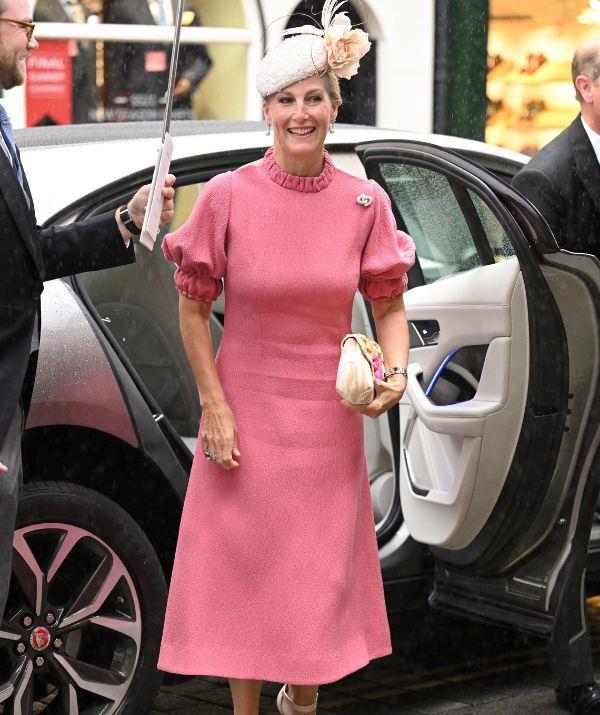 We do love a royal in pink - and this dress is also by Emilia Wickstead. Sophie absolutely rocked it for the marriage blessing of  Flora Alexandra Ogilvy and Timothy Vesterberg in 2021.