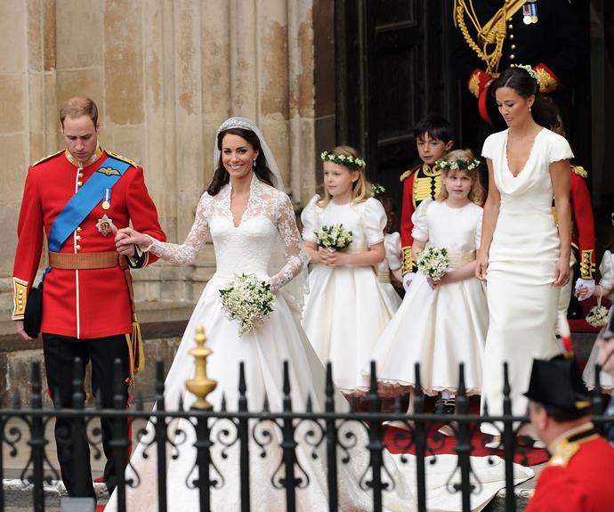 Louise made her big royal debut in 2011 at William and Catherine's royal wedding, where she was a bridesmaid. Can you spot her next to Pippa Middleton?