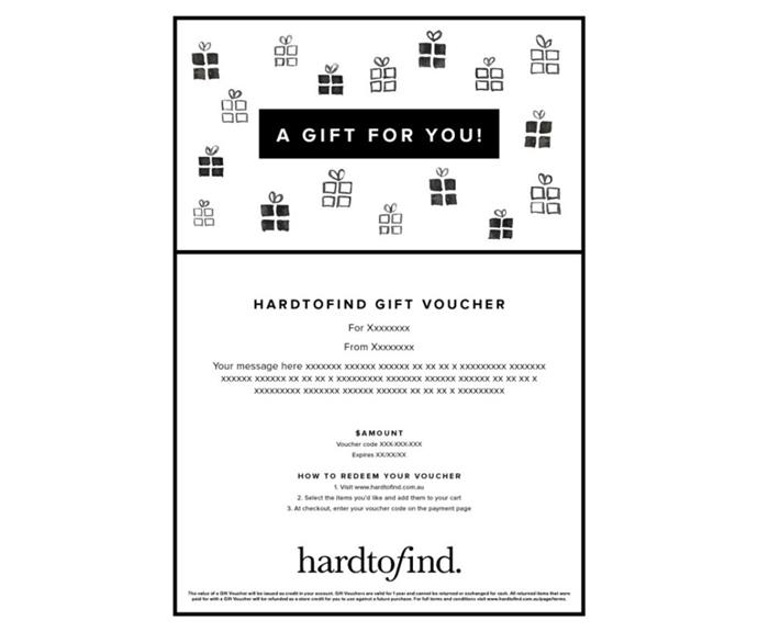 * * Hardtofind礼券,从50美元到500美元[Hardtofind] (https://www.hardtofind.com.au/125979_hardtofind-gift-vouchers-from-50目标= | | rel =“nofollow”“平等”)* * < br > < br >让爸爸把他选的任何定制配件、园艺工具、艺术作品和更多的自制和小型企业商品Hardtofind——他将坚持预算最大的问题!< br > < br > * *(现在店)(https://www.hardtofind.com.au/125979_hardtofind-gift-vouchers-from-50目标= | | rel =“nofollow”“平等”)* *