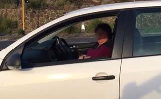 Australian woman unleashes on driver in road rage incident.