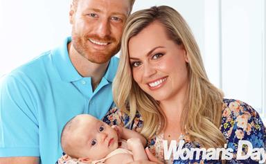 Laura and Martin Guptill introduce gorgeous baby Harley
