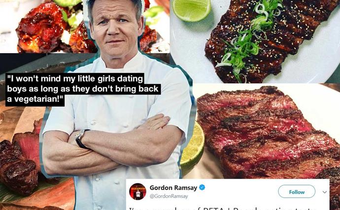 Celebrity chef Gordon Ramsay goes vegan