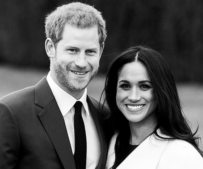 Prince Harry and Meghan Markle at the announcement of the their engagement.
