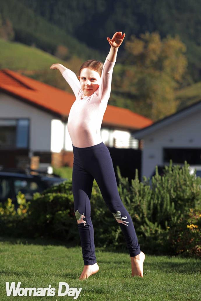 Despite her condition, parents Andrew and Megan encourage Gabby to throw herself into gymnastics and other hobbies.