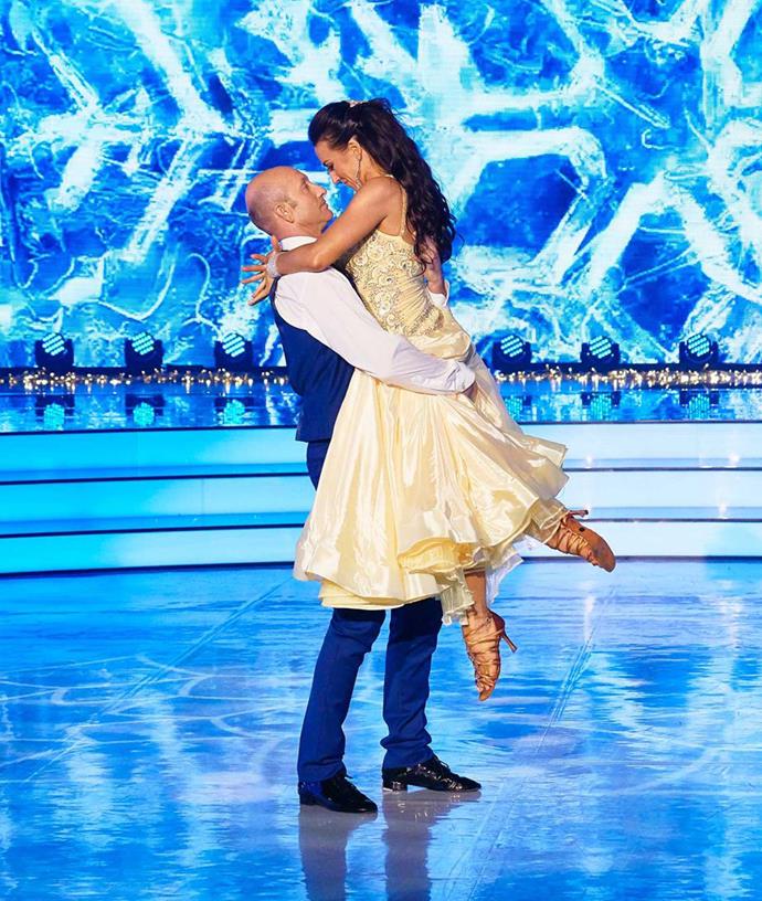 Chris and dance partner Vanessa Cole on *Dancing With The Stars* earlier this year.