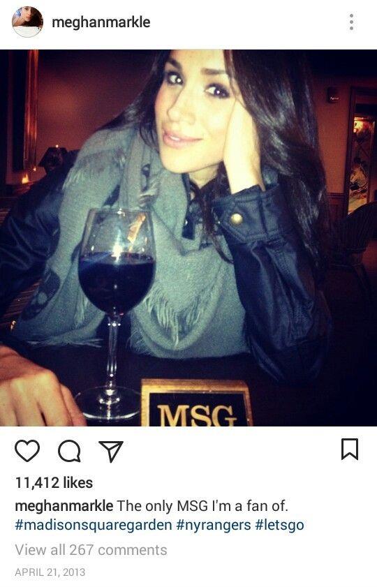 Meghan with one of her favourite treats: red wine.