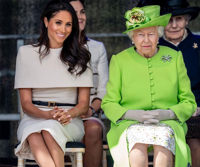 I wonder if Meghan ever imagined she'd be sitting with the Queen at royal events?