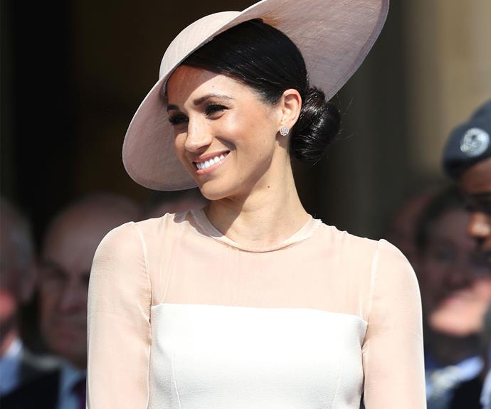 Meghan's fashion transition was complete by the time she attended her first function as a member of the royal family. Meghan wore blush pink - one of her go-to's - as she attended Prince Charles' 70th birthday garden party.