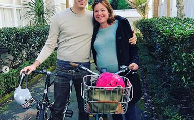 Julie Anne Genter cycles to hospital to be induced at 42 weeks pregnant