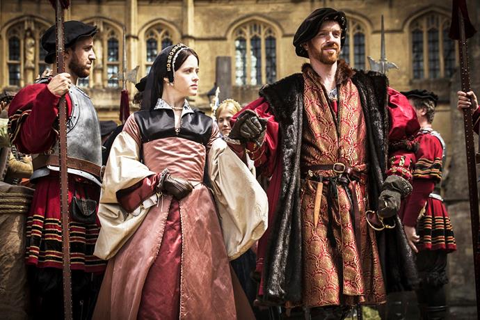 In *Wolf Hall* as Anne Boleyn with co-star Damian Lewis