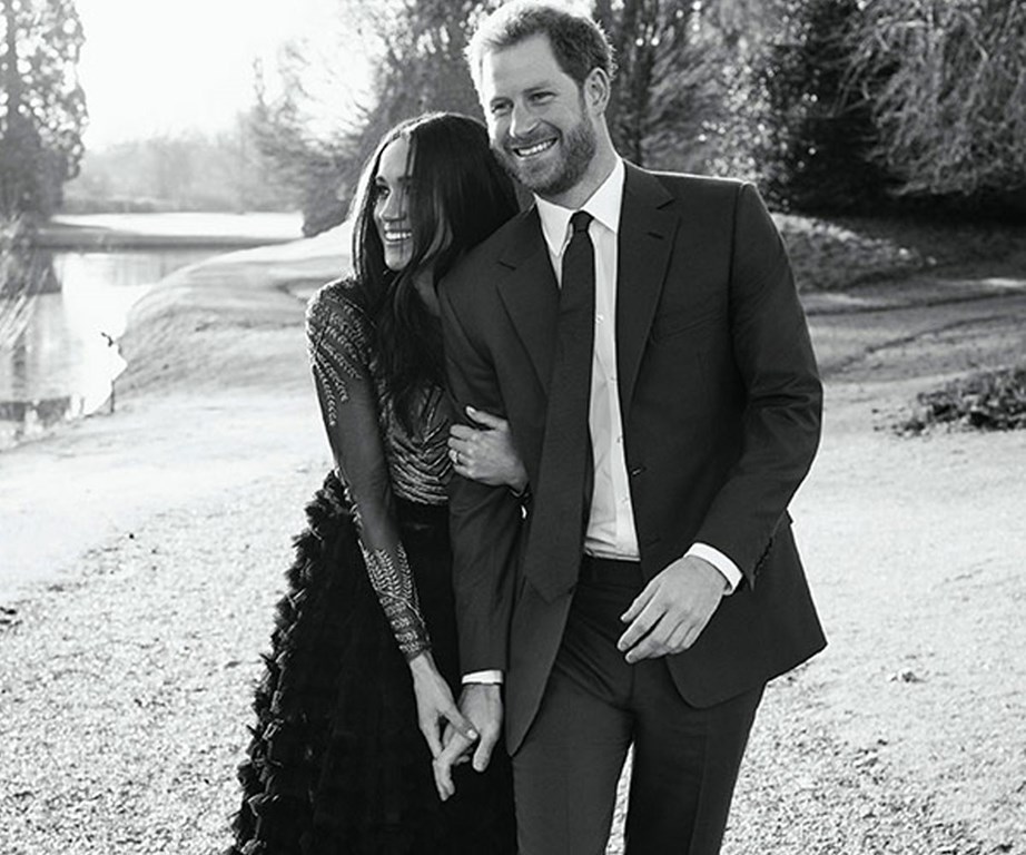 Meghan and Harry's engagement photos were taken in the grounds of Frogmore Cottage.
