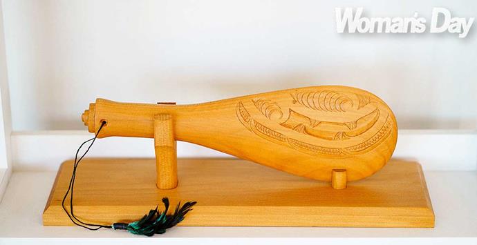 The Youth Unit at Hawke's Bay Regional Prison gifted this patu to their mentor.