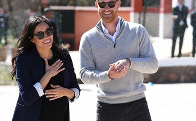 Duchess Meghan shows off a henna tattoo during her visit to Morocco with Prince Harry