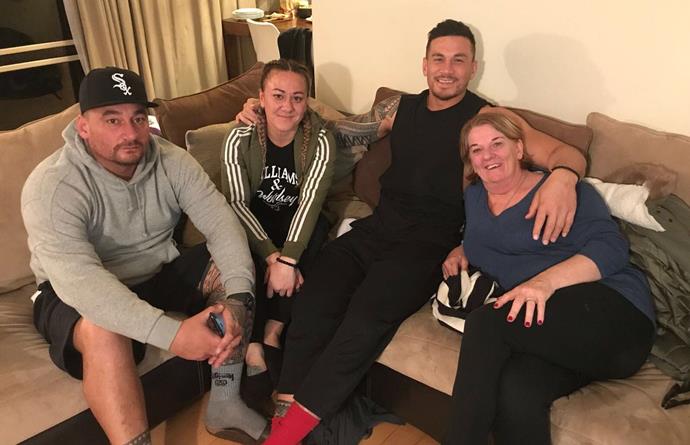 Sonny with his brother John, his sister and Sevens star Niall, and his mother Lee. *Source: Twitter @SonnyBWilliams*