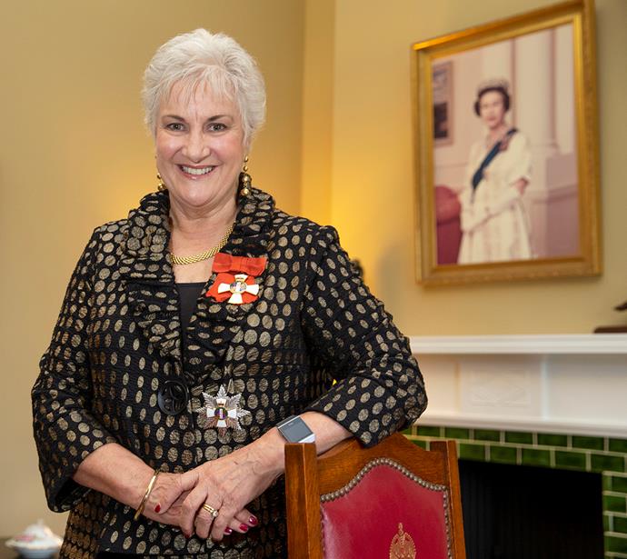 Dame Annette King after her investiture ceremony at Government House in Wellington in May 2018.