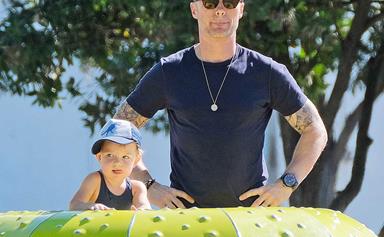 Doting dad Ronan Keating enjoys a family day out at Auckland's waterfront