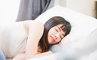 asian woman sleeping