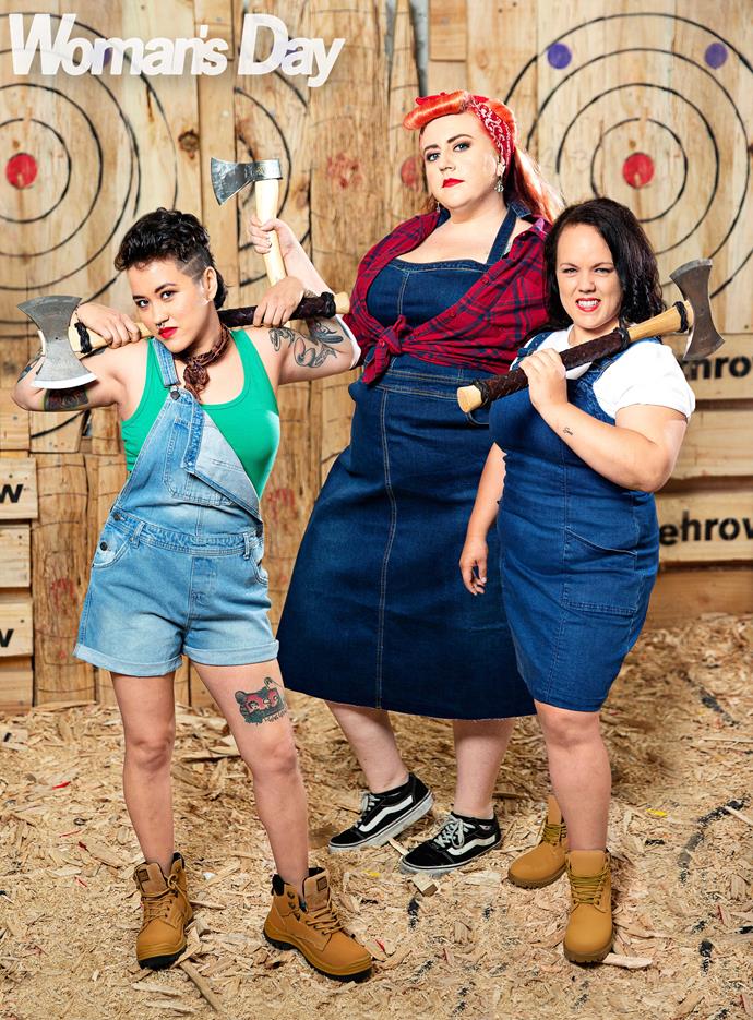 Talented trio (from left) Assassin Ashley, Bull's Eye Betty  (Erika) and Sniper Sarah are breaking new ground.