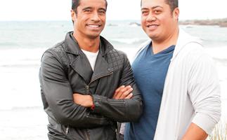 Shortland Street actor Pua Magasiva and his twin brother Tanu.