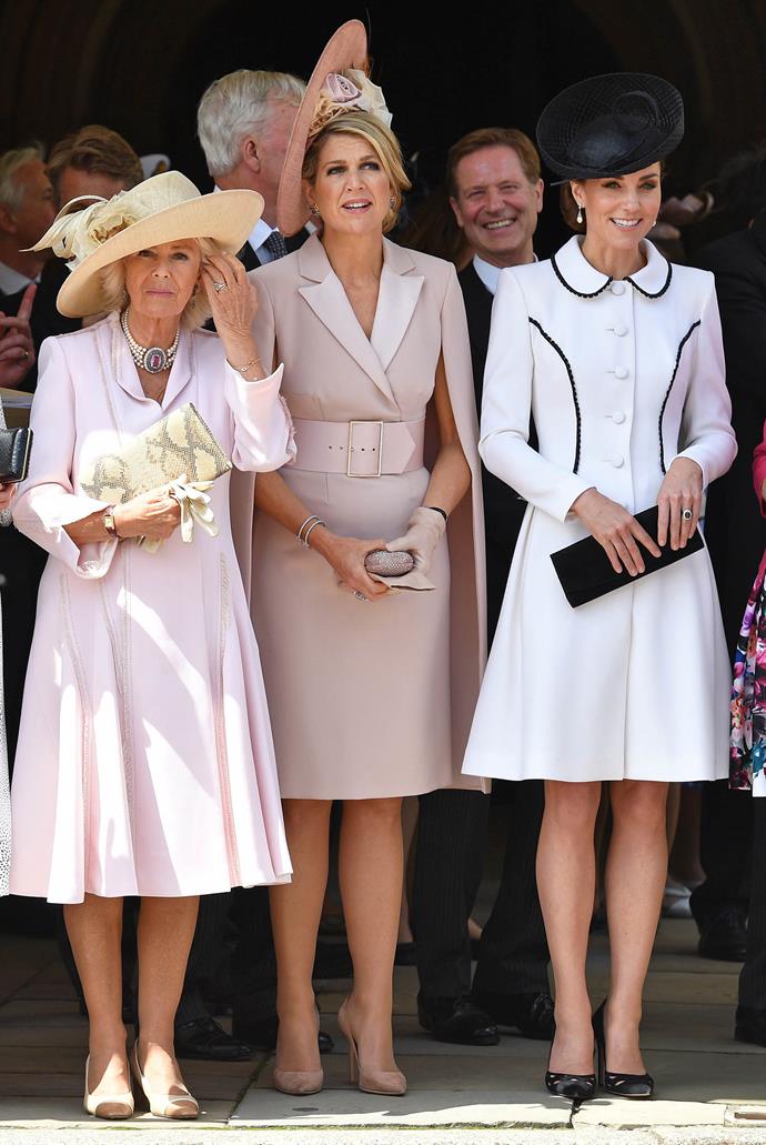 A royal show of support for their husbands. *(Image: Getty)*