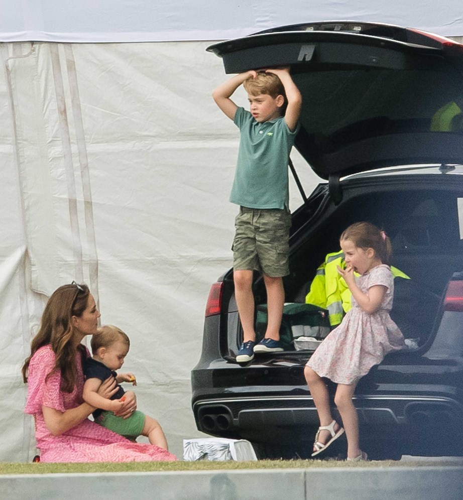 Catherine was spotted clothes shopping with Prince George, Princess Charlotte and Prince Louis at a Sainsbury's close to their country home in Norfolk. *(Image: Getty)*