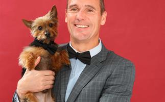 Celebrities and their pets: Dominic Harvey and Sydney silkie Kanye